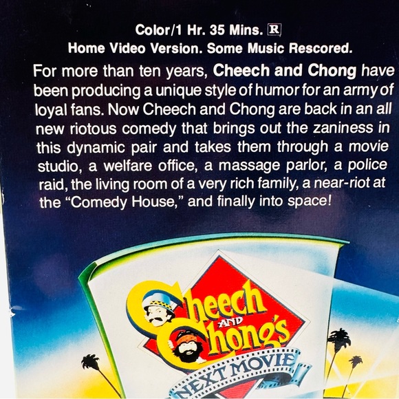 🎀 CHEECH & CHONG’S NEXT MOVIE VHS 🎥 🍿 1980 UNIVERSAL CITY STUDIOS 👍 GOOD - Picture 6 of 7
